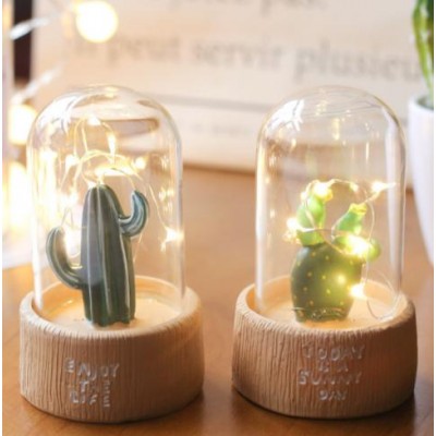 Resin cactus night lamp